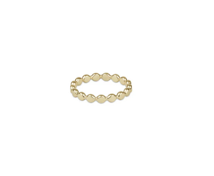 Classic Gold 2.5mm Beaded Disc Ring
