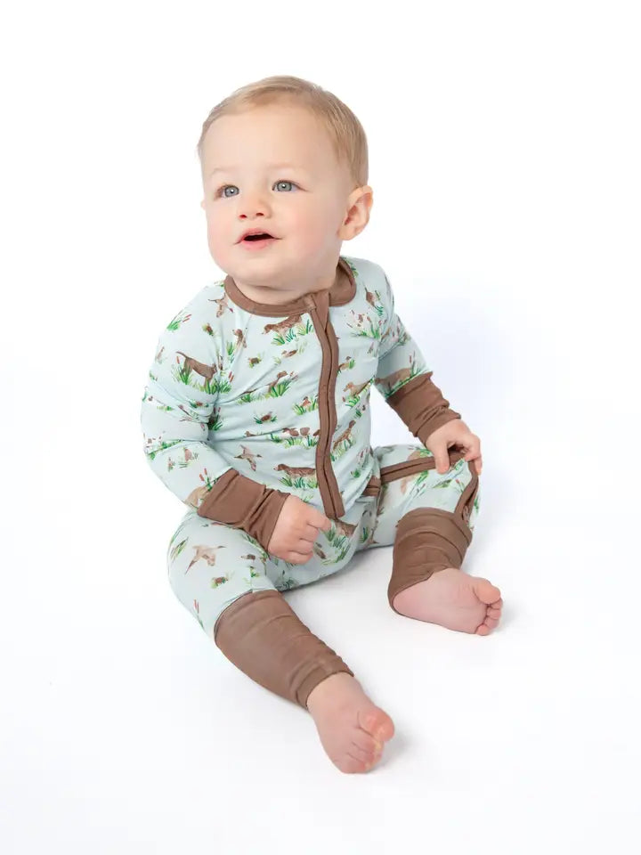 Delta Bird Hunting Dogs Convertible LS Zip Pjs