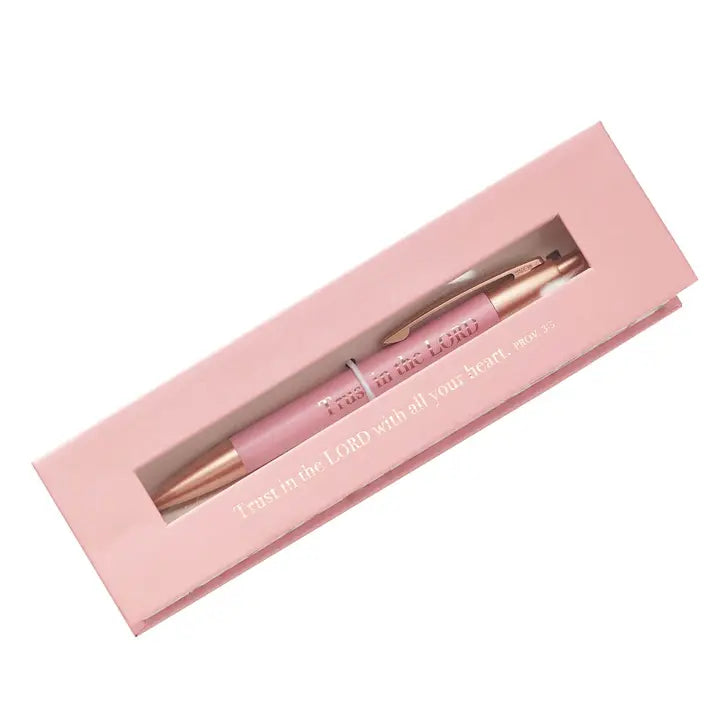 Pen in Gift Box Pink Trust in the Lord