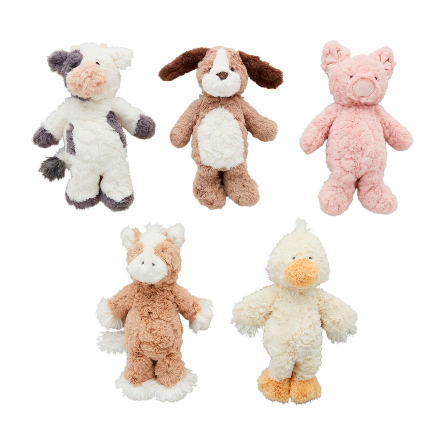 Farm Plush Basket of Animals