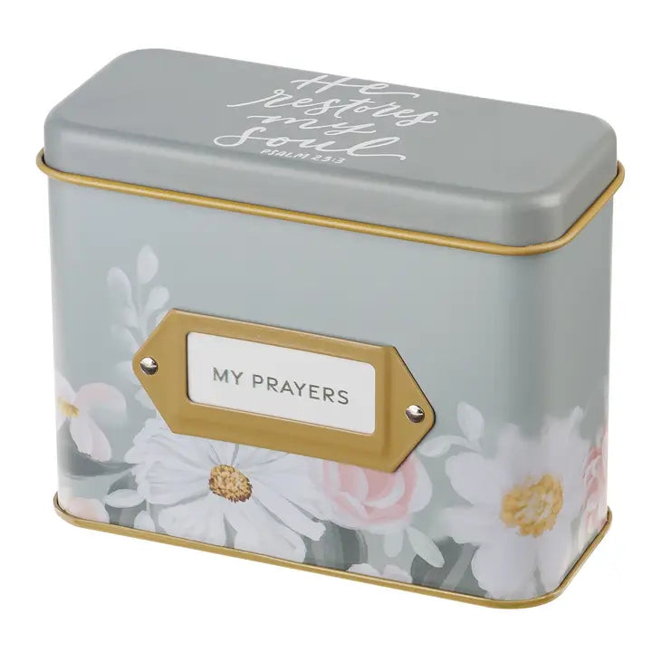 Cards in Tin My Prayer He Restores My Soul