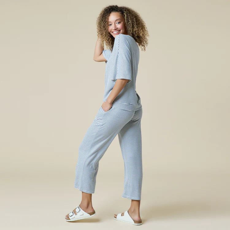 Dream Relaxed V-neck with Capri Lounge Set Copper Rose