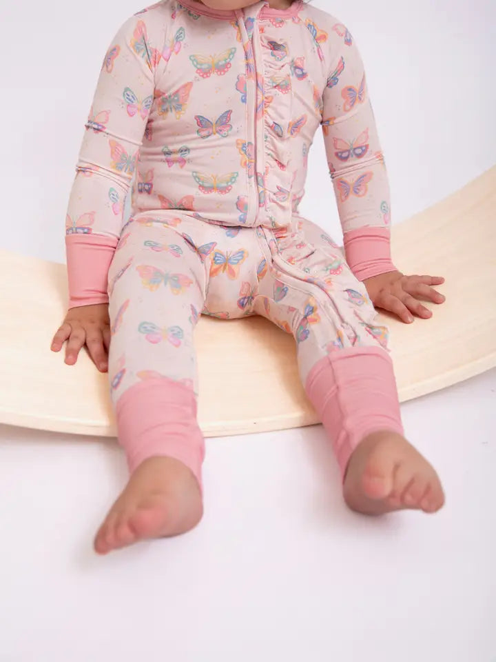 Butterfly Bliss - Convertible LS Zip Pjs