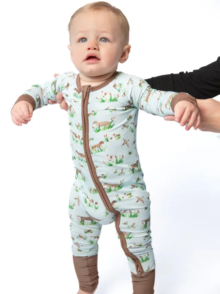Delta Bird Hunting Dogs Convertible LS Zip Pjs