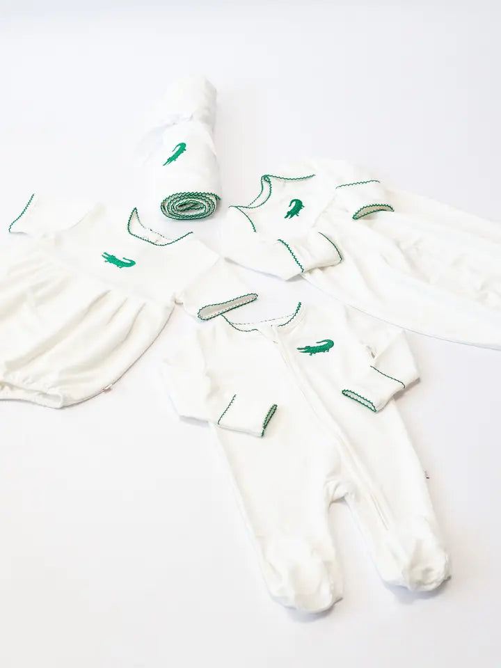Pip Embroidered Gown -Alligator