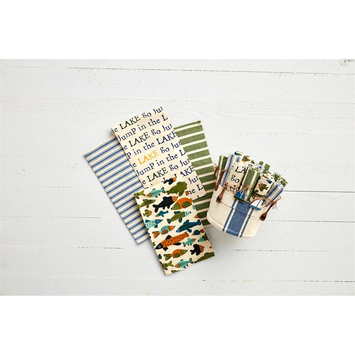 Patterned Lake Towels