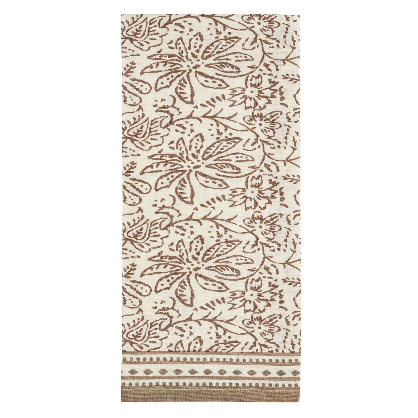 Floral Neutral Flower Pattern Towel