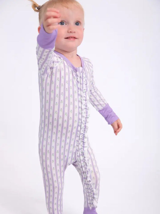 Lilac Ribbons Convertible LS Zip Pjs