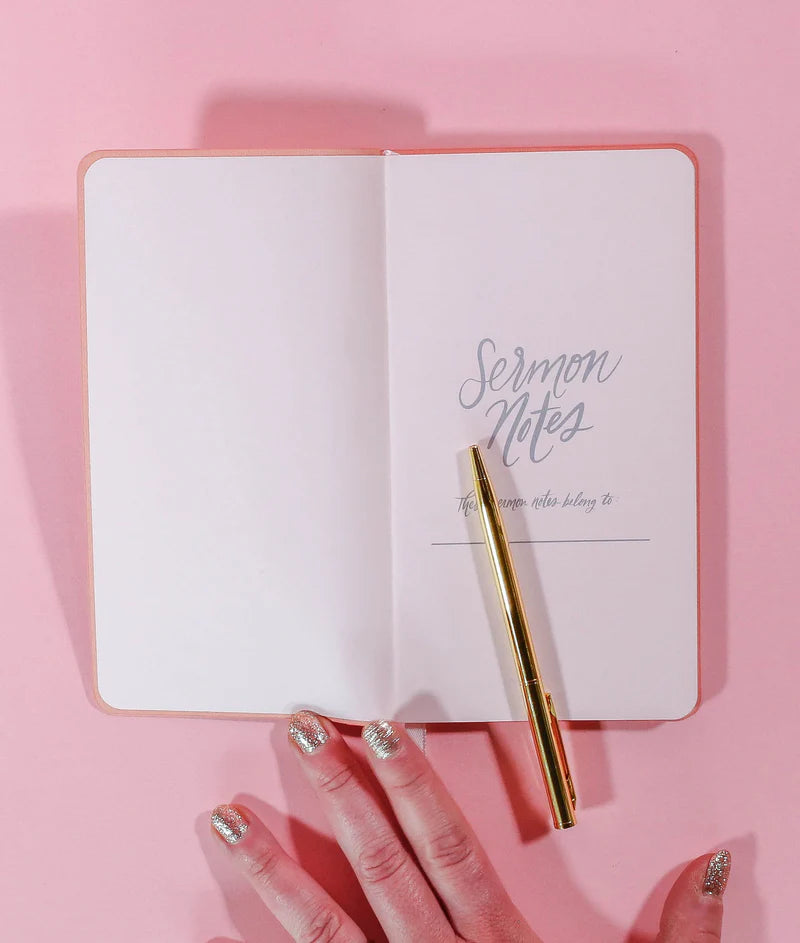Pink Sermon Notes Journal
