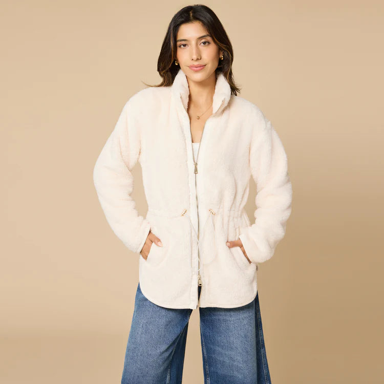 Dream Plush Zip Tunic Almond