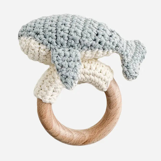 Whale Cotton Crochet Rattle