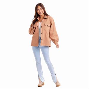 Tan Whitman Shacket