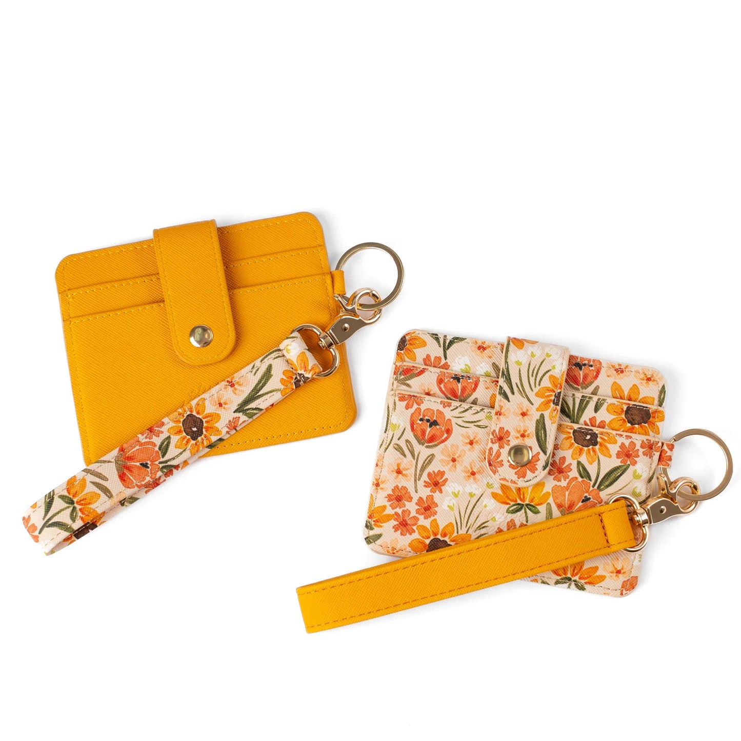 Sunny Poppies & Green Gingham Card Wallet