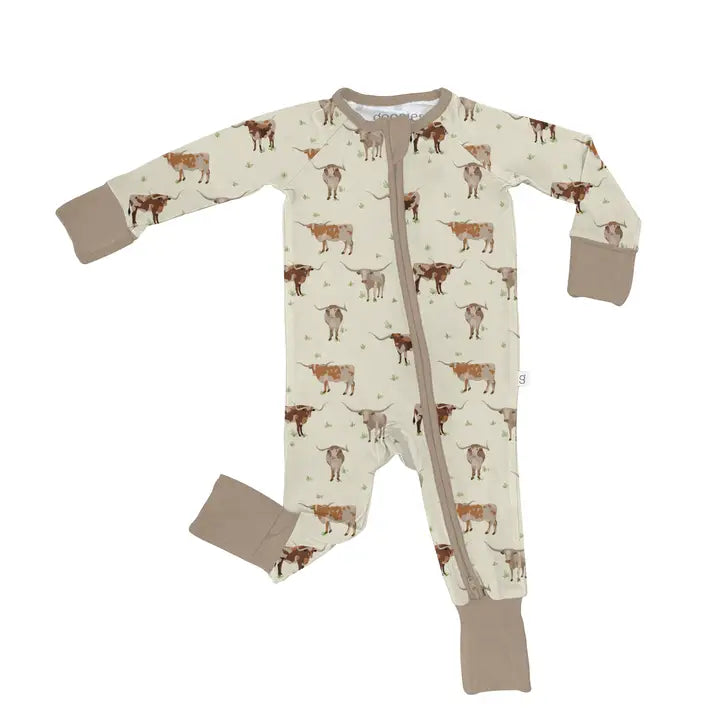 Longhorn Longsleeve Zip Pajama