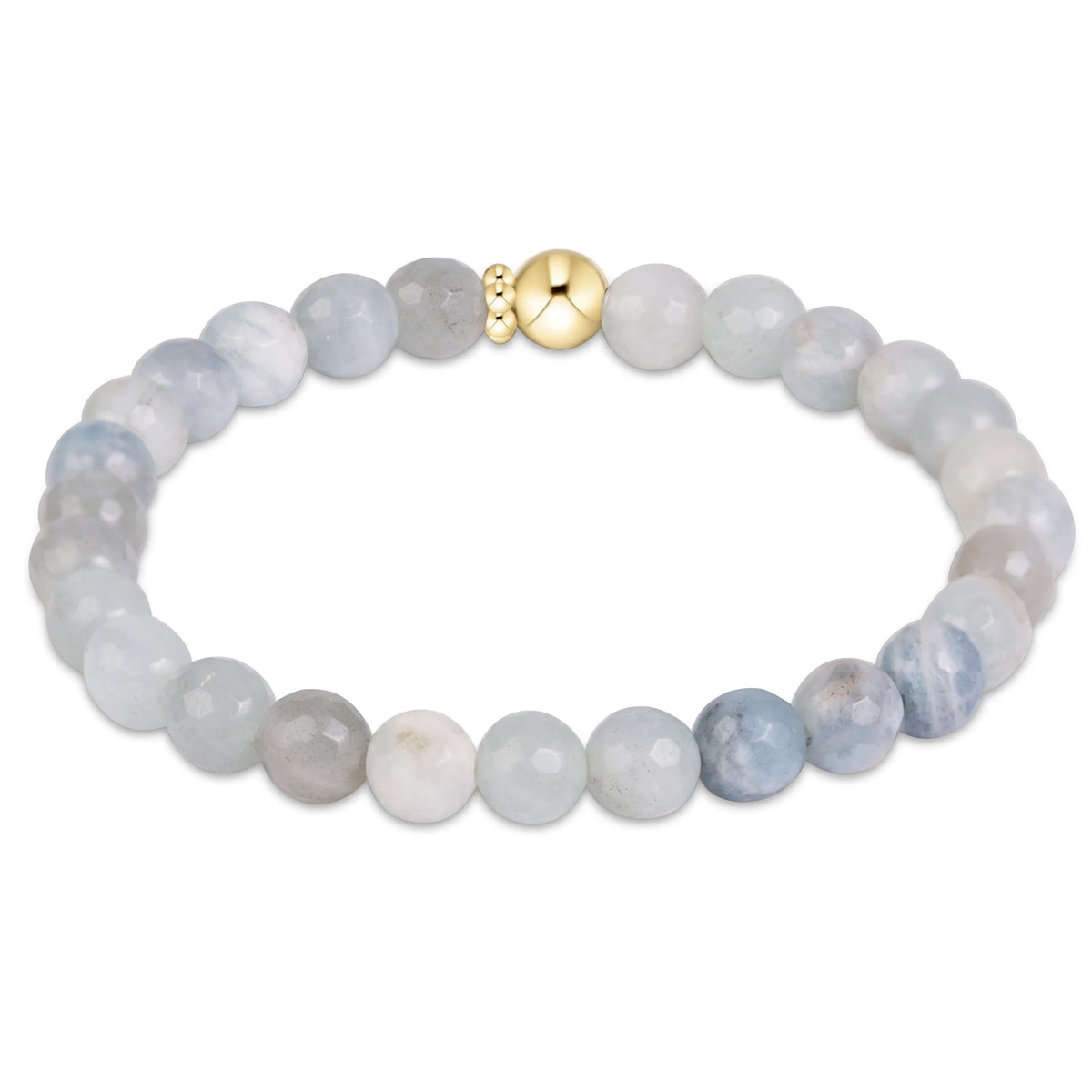Classic Gemstone 6mm Bracelet - Aquamarine
