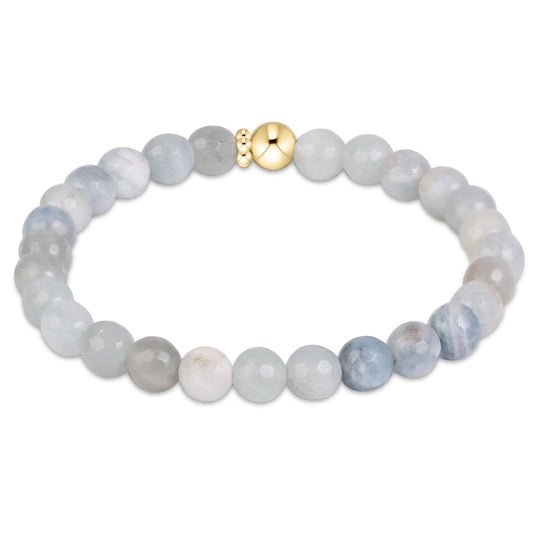 Classic Gemstone 6mm Bracelet - Aquamarine