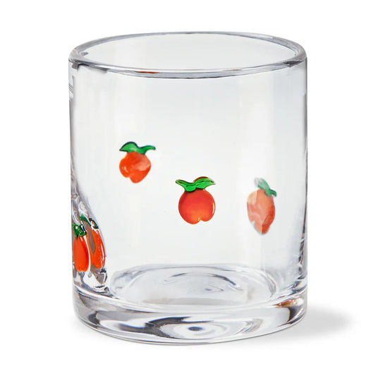 Orange Double Old Fashioned Glass
