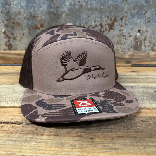 Bark Duck Camo Mallard Embroidery Flatbill Hat