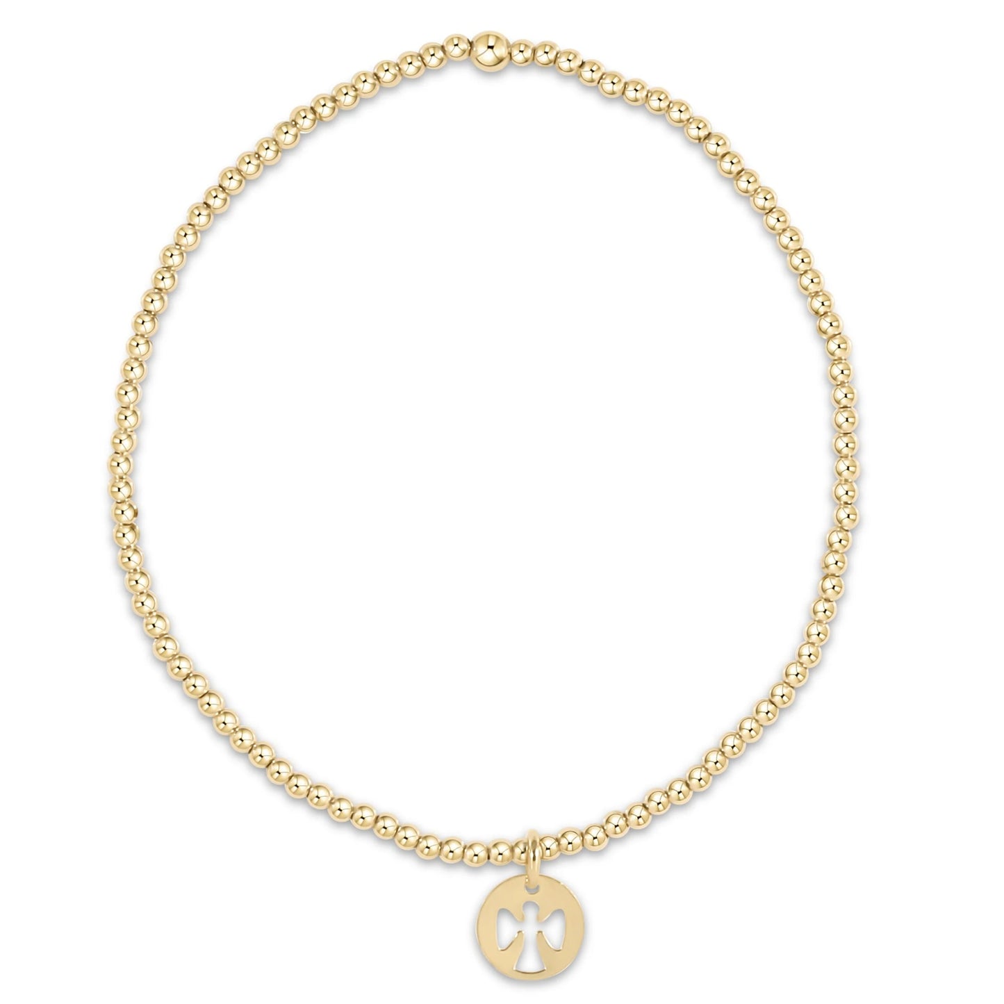Classic Gold 3mm Bracelet - Gaurdian Angel Gold Disc