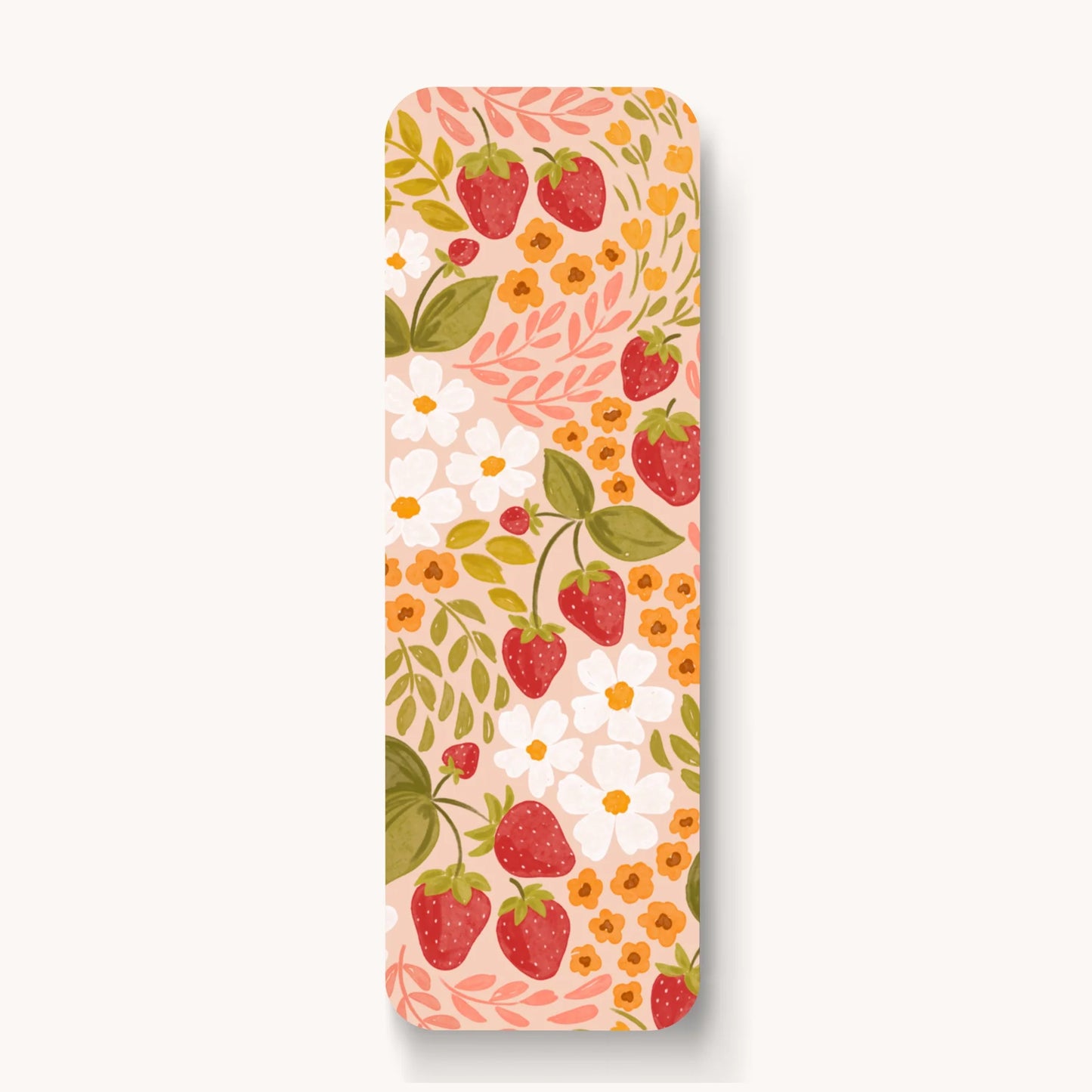 Oranges, Strawberry, Primrose Petals Bookmark