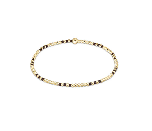 Hope Joy Pattern 2mm Bead Bracelet-Chocolate