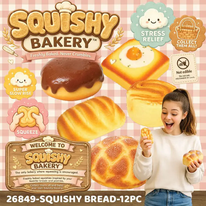 Fun Doh Bakery Slow Rise Squishy Bread Variety Pack