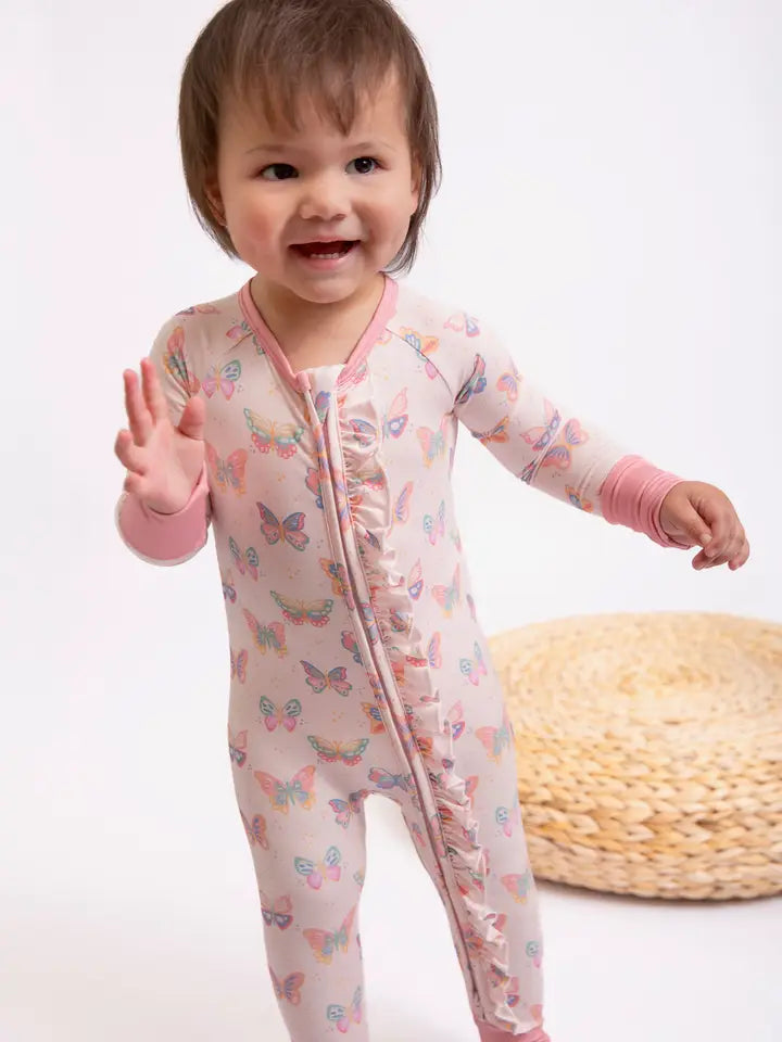 Butterfly Bliss - Convertible LS Zip Pjs