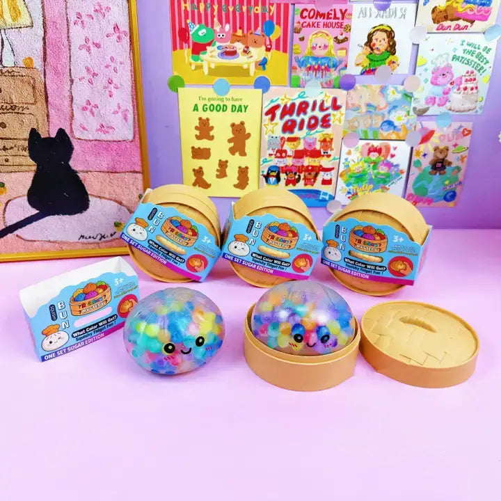 Bead Filled Dumpling Shape Squishy Soft Stress Relief Toy