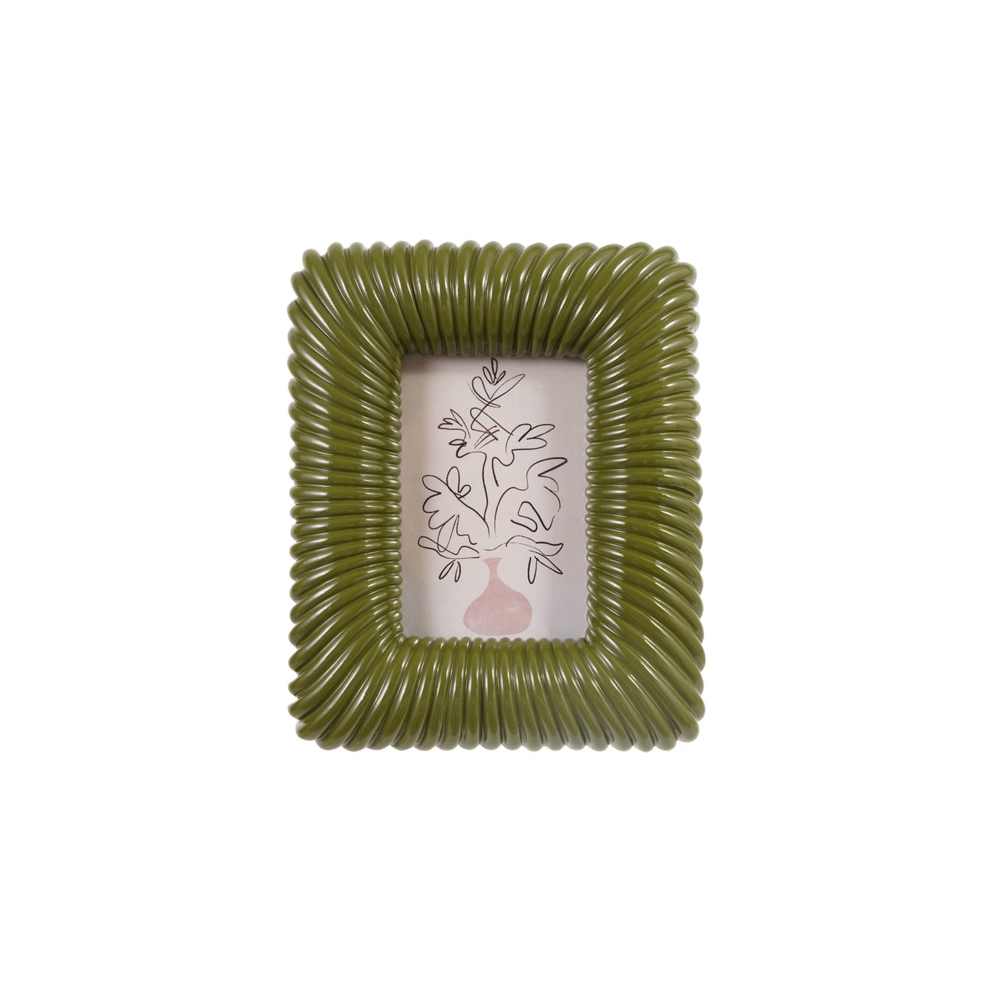 Resin Ribbed Photo Frame (Holds 4" x 6" Photo)