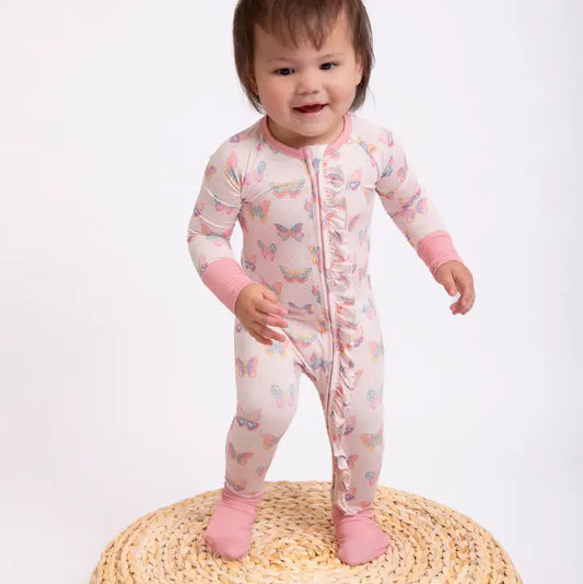 Butterfly Bliss - Convertible LS Zip Pjs