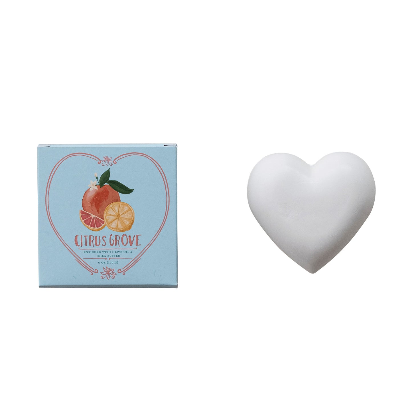 Citrus Grove Heart Shaped Bar Soap