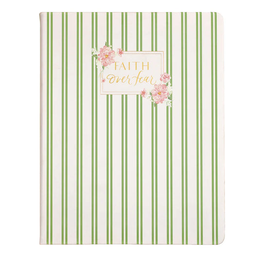 Blue Rose Faith Over Fear Journal 8x10