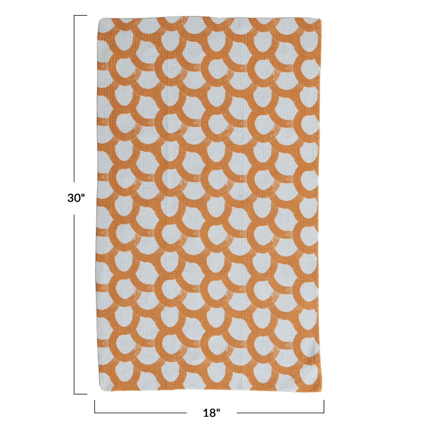 Printed Recycled Microfibre Tea Towel w/ Organic Circles Pattern