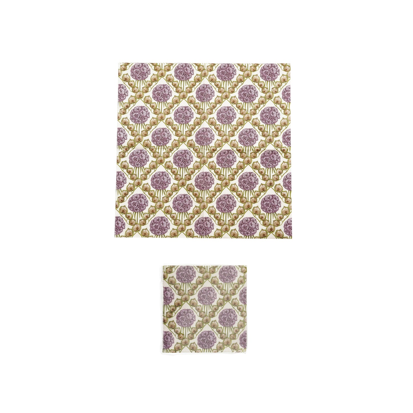 Paper Cocktail Napkins with Botanical Pattern (Contains 50 Folded Pieces)