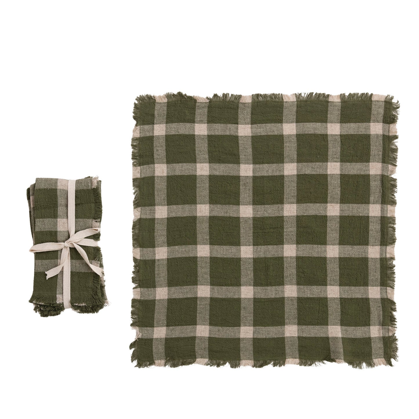 Viscose & Linen Yarn Dyed Napkins, Set of 4