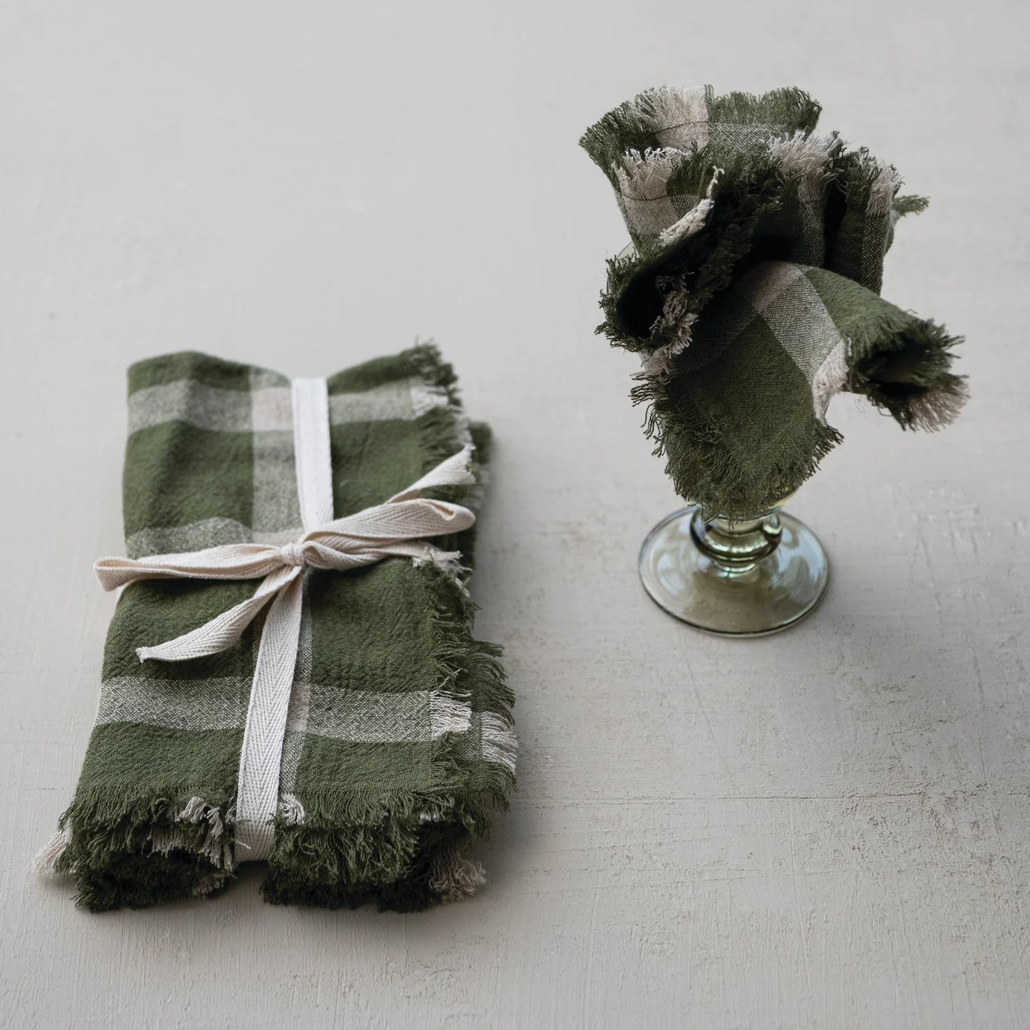 Viscose & Linen Yarn Dyed Napkins, Set of 4