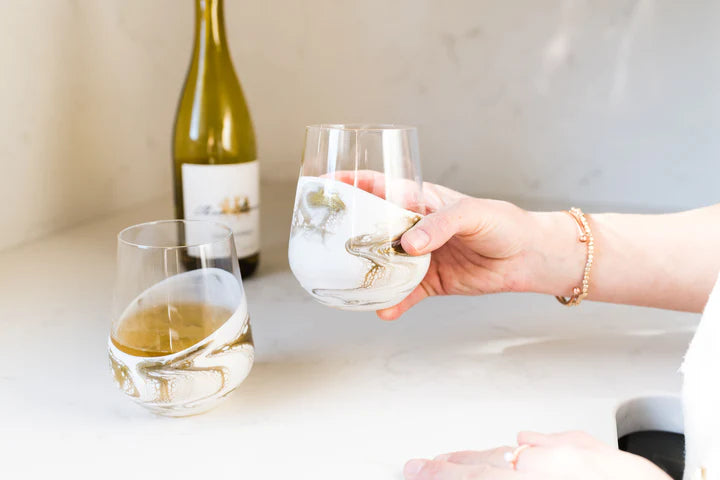 Resin Accented Wine and Entertaining Glasses