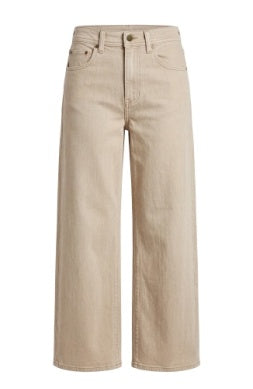 Kit High Rise Wide Leg Jeans - Light Khaki