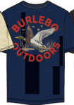 Adult Tee - Old School Duck Hunt Heather Navy